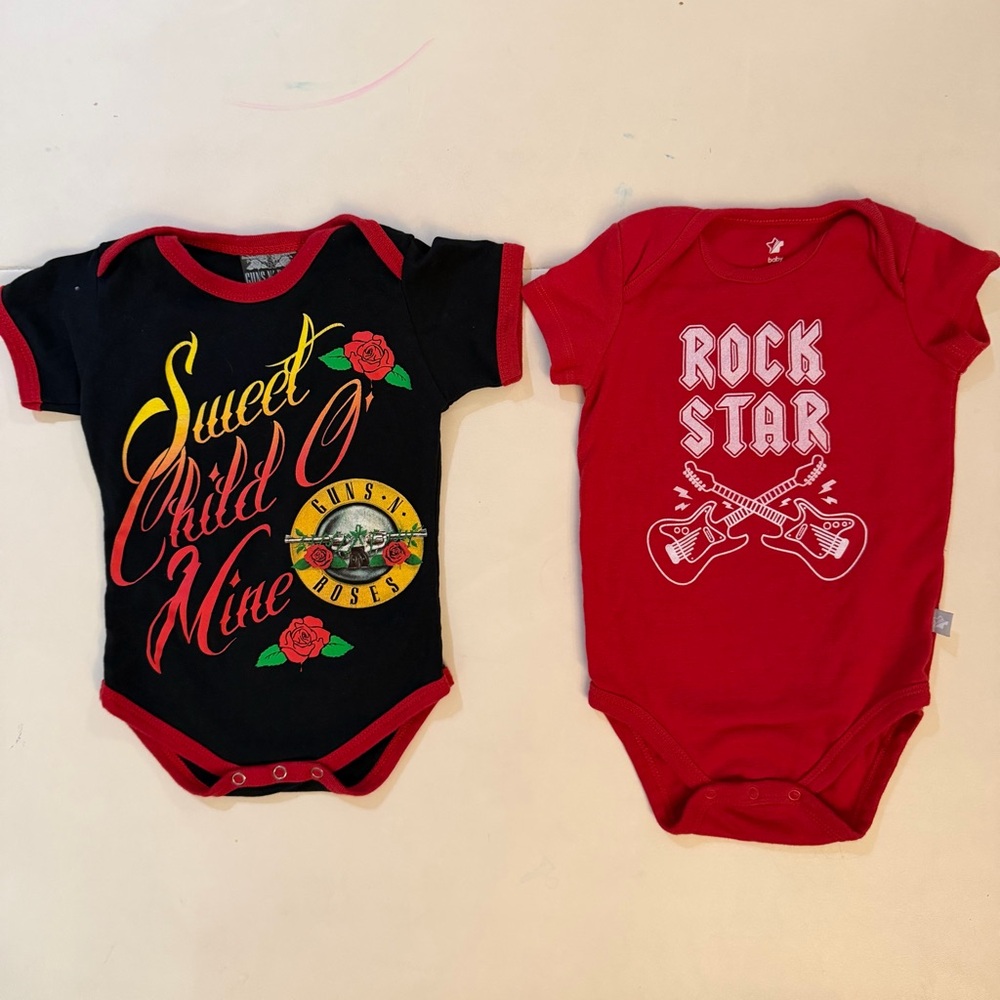 Guns n Roses onsie 9-12 mo bundle rock star baby
